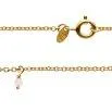 Collier 42cm dorée avec 14 pierres de Quartz rose - Jewels For You by Sarina Arnold
