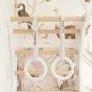Gymnastic rings children birch - White ribbons - Fitwood