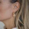 Hoop Flower rose earrings - Claudia Nabholz