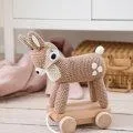 Pull-toy animal, deer, light brown