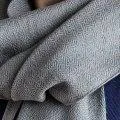 Wool scarf uni grey