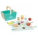 Spielba Wooden Picnic Basket with Accessories