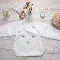 Soft bib white with long sleeves (crown) incl. carrying bag - Nuschis and bibs - The all-rounders in every household with baby | Stadtlandkind
