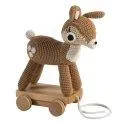 Pull-toy animal, deer, light brown - Pull-along toys for the little ones | Stadtlandkind