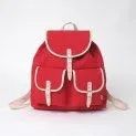 Backpack Georg Red, leather natural