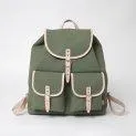 Backpack Georg Olive, natural leather - Stylish everyday helpers (also perfect for a twin look) - backpacks and gymbags | Stadtlandkind