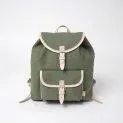 Kids backpack Gorgie Olive, leather natural