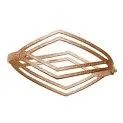 Bangle SQUARE rose gold plated