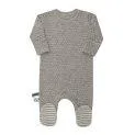 Pyjama pour bébé biologique Grey - De superbes vêtements de nuit pour faire de beaux rêves | Stadtlandkind