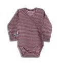 Baby Long Sleeve Swaddle Bordeaux Striped