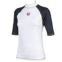 UVP Shirt Rash Vest S/S blanc/gris foncé - Les maillots de bain UVP - confortables à porter et la protection optimale pour vos enfants. | Stadtlandkind