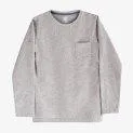 Logo longsleeve grey mélange - Shirts made of high quality materials in various designs | Stadtlandkind