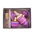Spinning tops lilac set in box