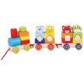 Spielba Construction Train, with 4 Figures - Pull-along toys for the little ones | Stadtlandkind