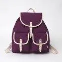 Backpack Georg ruby, leather natural