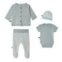 Baby New Born Set 4 Pcs Aqua - Cuddly warm sweatshirts and knitwear for your baby | Stadtlandkind