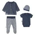 Baby New Born Set 4 Pcs Indigo - Cuddly warm sweatshirts and knitwear for your baby | Stadtlandkind