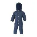 Combinaison laine mérinos bleu mélangé - Une veste pour chaque saison pour votre bébé | Stadtlandkind