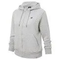 W NB Small Logo Zip Hoodie athletic grey - Fancy and unique sweaters and sweatshirts | Stadtlandkind