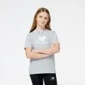 Y Essentials - T-shirt à logo superposé - gris athlétique - Des chemises et des hauts pour vos enfants fabriqués dans des matériaux de haute qualité. | Stadtlandkind