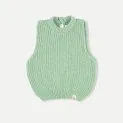 Baby Weste Tatum Green - With knitted sweaters and cardigans optimally protected from the cold | Stadtlandkind
