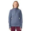 Zip sweater Glacial Trail blue slate 417 - Super comfortable yoga and sports tops | Stadtlandkind