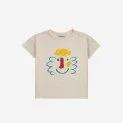 Baby T-shirt Happy Mask Offwhite - Sustainable baby fashion made from high quality materials | Stadtlandkind