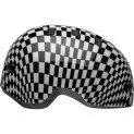 Children's helmet Lil Ripper gloss black/white checkers