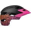 Children's helmet Sidetrack matte pink wavy checks