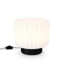 Dentelles Wide XL Lampe mit Kabel und Dimmer - schwarzer Fuss - Setze einzigartige Akzente in deinem Wohnbereich | Stadtlandkind