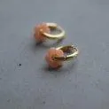 Hoop Flower rose earrings