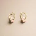Créoles en céramique Flower Abricot - Boucles d'oreilles pour un accessoire discret ou voyant | Stadtlandkind
