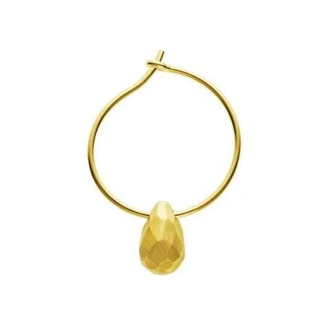 Kreolen Klein Drop Gelbgold mit Anhänger - Jewels For You by Sarina Arnold