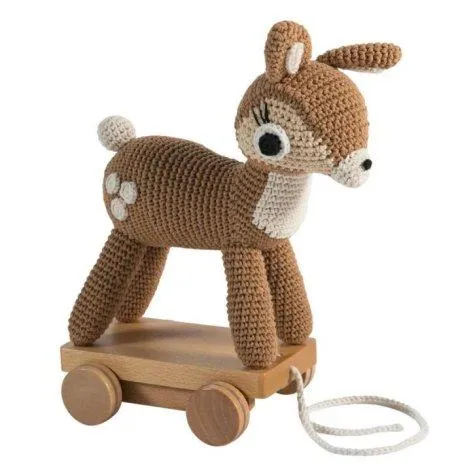 Pull-toy animal, deer, light brown - Sebra