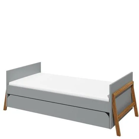Children's bed with drawer LOTTA, 70x140cm grey - Bisal