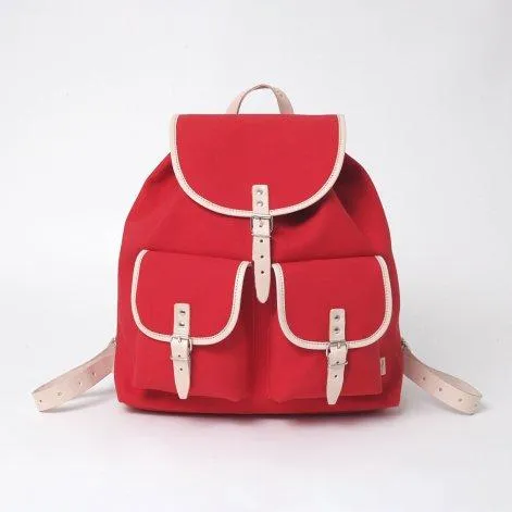 Backpack Georg Red, leather natural - Essl & Rieger 