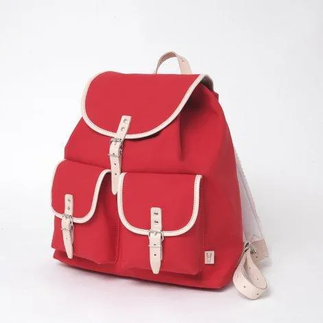 Backpack Georg Red, leather natural - Essl & Rieger 