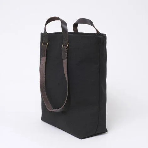 Shopper Sam black, leather brown - Essl & Rieger 