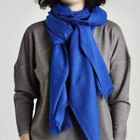 Écharpe en laine bleu uni - TGIFW