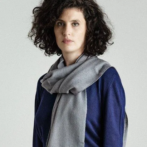 Wool scarf uni grey - TGIFW