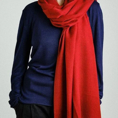 Wool scarf uni red - TGIFW