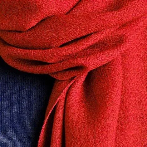 Wool scarf uni red - TGIFW
