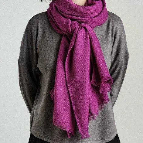 Écharpe en laine unie violette - TGIFW