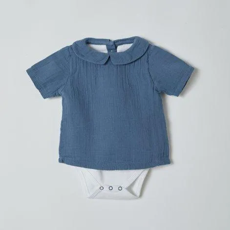 Baby T-Shirt Body Muslin Indigo - OrganicEra