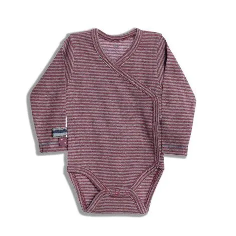 Body manches longues Bordeaux Striped - OrganicEra