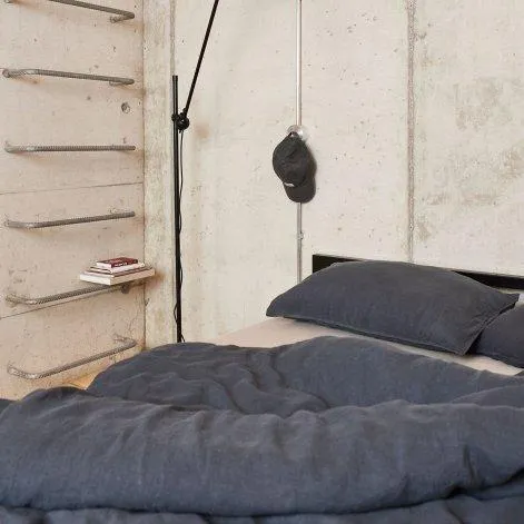 Linus uni, anthracite pillow case 65x100 cm - lavie