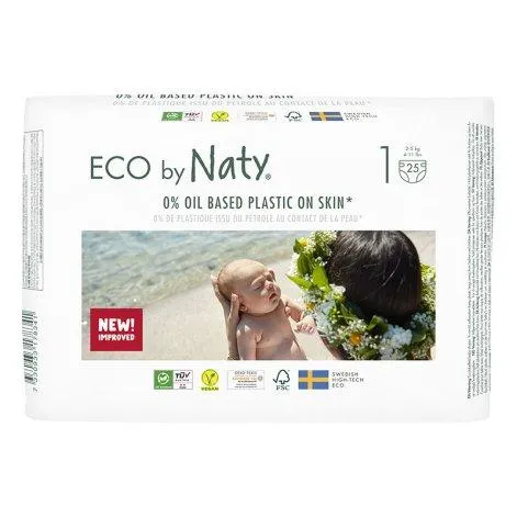 NATY Organic FSC Diapers New Born No. 1 - Naty