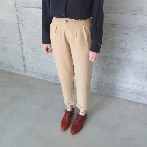 Woman Trousers Ava Light Camel - Where is Marlo