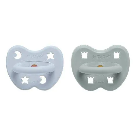Baby Schnuller 2-Pack Ortho cottage blue & gorgeous grey - HEVEA