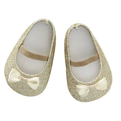 Doll shoes (40-45 cm) gold, glitter - by ASTRUP